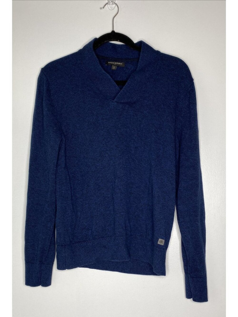 Banana Republic Men’s Size M Pull Over Navy Blue Sweater Academia